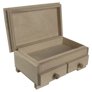 Wooden Decorative Keepsake Trinket Jewellery Box for Craft Decoupage Staining - Picture 1 of 9