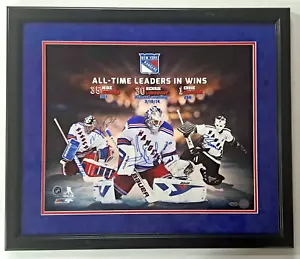 RICHTER, LUNDQVIST, GIACOMIN Win Leaders 16x20 Signed, Framed & Matted - Steiner - Picture 1 of 8