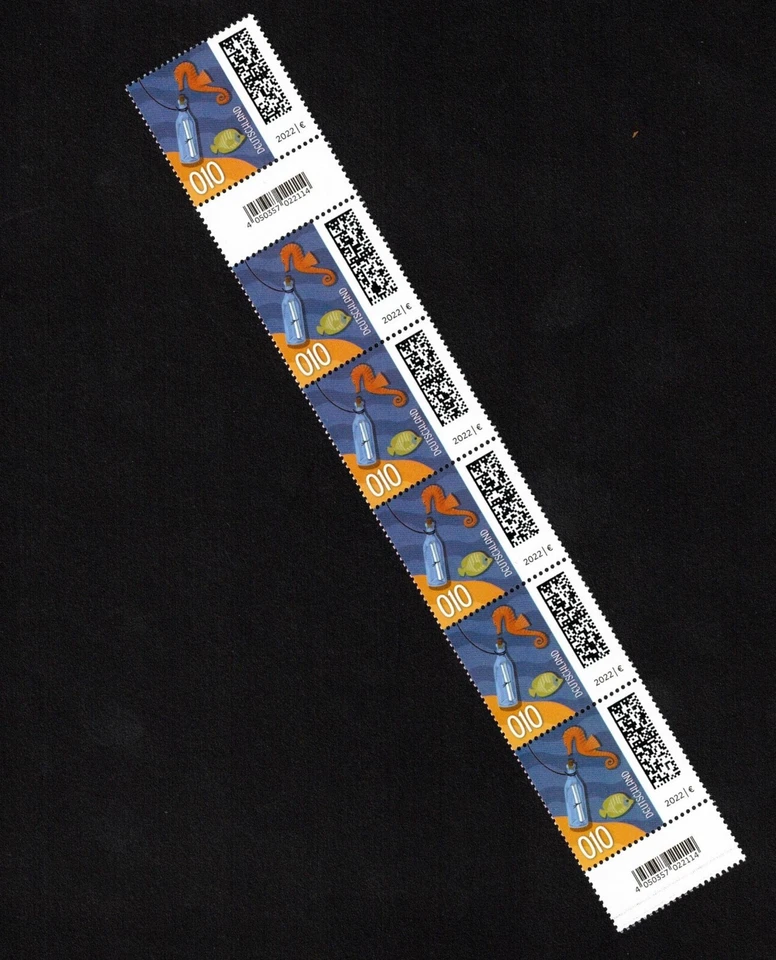 FLASCHENPOST 3. AL Fehler Wertangabe "010" MiNr 3723R 6-er Streifen postfrisch - Bild 1 von 1