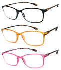 1 Or 3 Pairs Square Colorful Thin Frame Full Lens Reading Glasses Readers Re90
