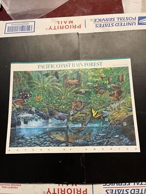 US Scott# 3378 MNH Pacific Coast Rain Forest - Sheet of 10 33c Stamps - Image 1 of 2