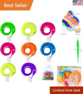 19 Pcs Magic Worms Toys Wiggly On String Twisty Fuzzy Worm for Carnival Kid P... - Picture 1 of 8
