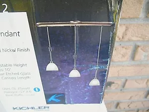 KICHLER LIGHTING 197758 3 LIGHT MINI PENDANT 16012 BRUSHED NICKEL FINISH HGT ADJ - Bild 1 von 8