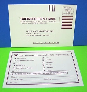 Custom Printed Postcards 500 - 4" x 6", 2-sides, Full Color, Business Reply Mail - Picture 1 of 6