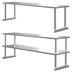 Commercial Catering Stainless Steel Over Shelf Kitchen Prep Work Bench Topshelf - Picture 1 of 14