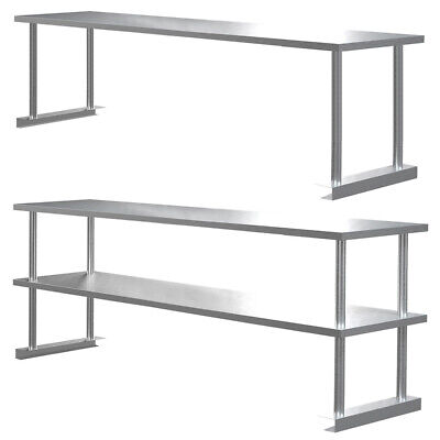 Commercial Catering Stainless Steel Over Shelf Kitchen Prep Work Bench Topshelf • 89.95£