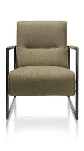 XOOON Sessel Bueno Bezug Vito Grün Polyester Stahl Armlehne Relax Sitz Luxus - Bild 1 von 4