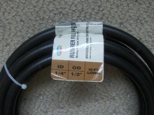 EZ-FLO 1/4 ID 1/2" OD RUBBER FUEL HOSE 40 PSI 9 Feet - Picture 1 of 5