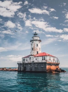 LIGHTHOUSE *2X3 FRIDGE MAGNET* BEACON SHORE SAFETY COAST DANGER LIGHT NAVIGATION - Picture 1 of 2