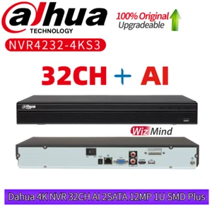 Dahua Brand Original 32CH NO-POE NVR4232-4KS3 1U 2SATA 12MP 32Channel NVR EPTZ - Picture 1 of 13