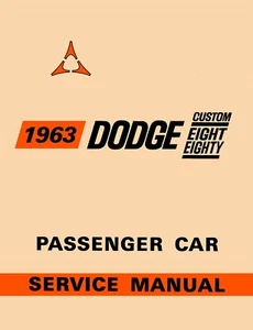 1963 Dodge Custom 880 Shop Manual - Picture 1 of 3