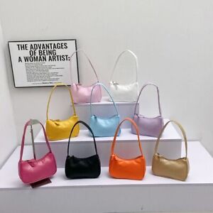 Large Capacity Underarm Bag Candy Color Tote Bag Fashion Handbag  Woman Girls