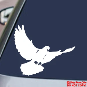 DOVE BIRD Vinyl Decal Sticker Car Window Wall Bumper Love Peace Symbol Pigeon - Picture 1 of 2