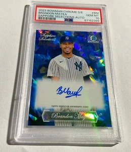 2023 Bowman Chrome Sapphire Selections Brandon Mayea Auto /25 PSA 10 Yankees 😍 - Picture 1 of 2