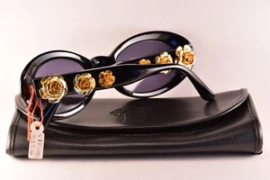 Nuevo de Lote Antiguo Gianni Versace MOD. Gafas de sol vintage 527/G hechas en Italia años 90 negro dorado - Imagen 1 de 11