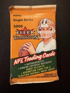 2000 Fleer Tradition Football Sealed Hobby Pack Possible Tom Brady Rookie - Picture 1 of 1