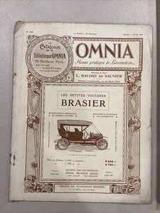 Revista Omnia Revue Locomotion Car Auto Parts Catálogo París 1909 - Imagen 1 de 24
