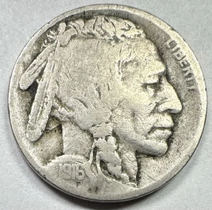 1916-S BUFFALO NICKEL. NICE FINE SCARCE DATE CIRCULATED COIN! - Picture 1 of 2