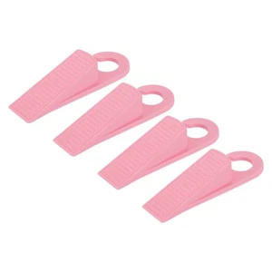 4 Tapones de puerta antideslizantes TPR de 1,10" para parte inferior con gancho, rosa - Imagen 1 de 6