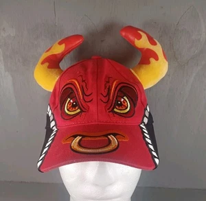 Monster Jam El Toro Loco Hat Cap Truck Bull Flame Horns Youth Size Adjustable - Picture 1 of 6