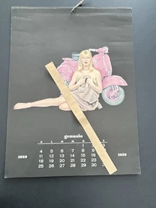 VESPA PIAGGIO 1959 VECCHIO CALENDARIO VINTAGE OLD CALENDAR - Imagen 1 de 7