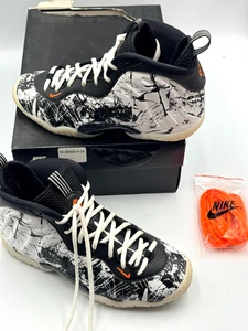Nike Little Posite One GS Shattered Backboard Black White Size 6.5Y 644791-011 - Picture 1 of 10
