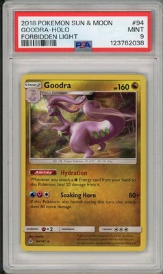 2018 Pokemon Sun & Moon Forbidden Light Goodra Holo #94 PSA 9 - Image 1 of 2