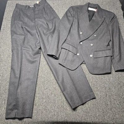 Citi Charcoal Gray Wool Suit Set Jacket & Pants Size 12 Classic Career Style USA - Image 1 of 4