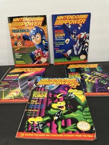 Nintendo Power Video Game Magazine Lot Of 5 Issue 20 22 23 24 25 Inserts Posters - Picture 1 of 24