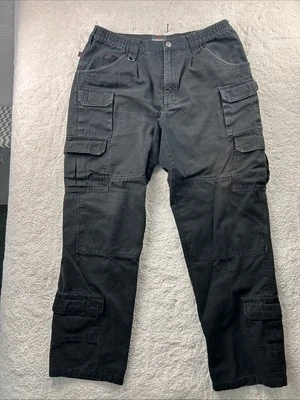 Woolrich Elite Series Tactical 12 Pocket Cargo Pants Black Sz 38 Cotton 34 Insm - Image 1 of 4
