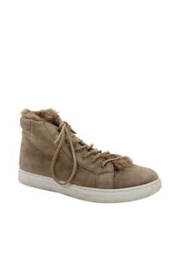 Polo Ralph Lauren Womens Suede Fur Lined Lace Up Ankle Boots Shoes Brown Size 7B - Image 1 of 4