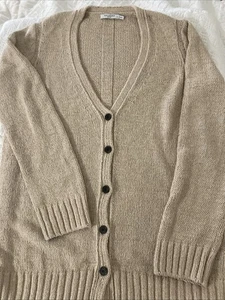 M.M. Lafleur Knit Tan Cardigan Woman’s Size Large - Picture 1 of 9