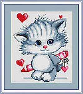 Love Kitty Kit Punti Croce Luca S B182 - Foto 1 di 1