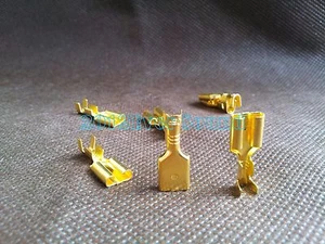 3x Adaptador de terminal sin soldadura con enchufe de entrada FTL IEC dorado - Imagen 1 de 1