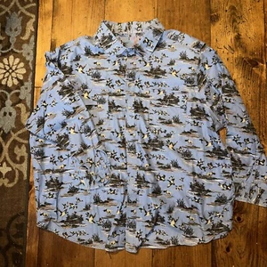 Camicia Boulder Creek Trading Company caccia cani tiro uomo stampa 4XLT anatre - Foto 1 di 6
