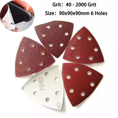 90x90x90mm 6 Holes Mouse Sanding Sheets 40-2000 Grit Mouse Palm Sander Sandpaper - Image 1 of 4
