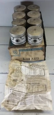 Nuevo Juego de 8 Pistones Cúpula Estándar STD Esterlina 100P Antiguo Stock De Colección Foto 1 de 4