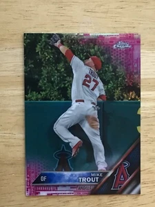 2016 Topps Chrome Baseball Mike Trout #1 Pink Refractors - Imagen 1 de 2