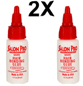 2X ANTI-FUNGUS HAIR LACE WIG CAP 1oz WHITE BONDING ADHESIVE GLUE BOND SALON