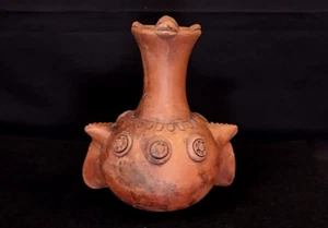 Vintage Pre-Columbian/Mayan Style Ceramic Effigy Vessel 5" & Wonderful!!! - Picture 1 of 17