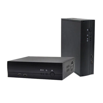 G-Alantic GA677 Mini ITX Computer PC Black Steel Case w Power Supply and Adapter - Image 1 of 3