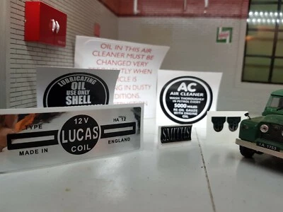 Land Rover Series 2 2a 88 109 Engine Bay & Heater Label Decal Sticker Set - Image 1 of 4