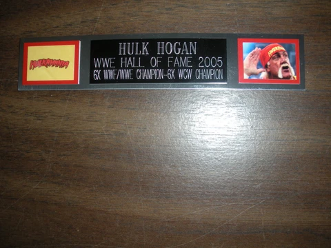 HULK HOGAN NAMEPLATE FOR SIGNED TRUNKS DISPLAY/PHOTO/PLAQUE Cover