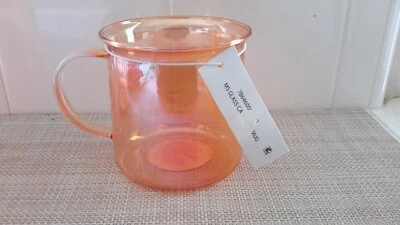 Taza de café de vidrio ámbar Mainstays Borosilicate Camp resistente al calor 18 oz nueva Foto 1 de 4