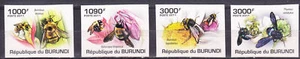 W BURUNDI 0882v-885v BEES IMPERFORATED SET - Picture 1 of 1