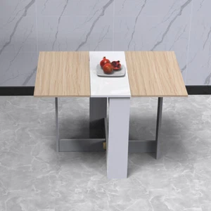 Rectangle Folding Dining Table Wooden Kitchen Dining Room Furniture - Picture 1 of 11