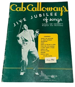 Cancionero Cab Calloway's Jive Jubilee Of Songs 1942 Mills Music con diccionario Jive - Imagen 1 de 4