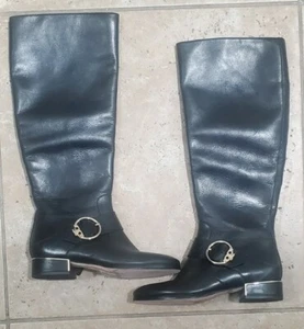 BOTAS HASTA LA RODILLA TORY BURCH DE CUERO NEGRAS, TALLA 5 1/2 Negras - Imagen 1 de 5