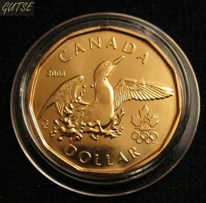 KANADA, 1 DOLLAR 2008, LOON IM WASSER, UNZIRKULIERT. - Bild 1 von 2