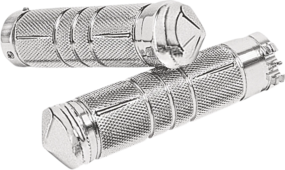 Accutronix Elite Chrome Billet Grips Knurled Diamond - Image 1 of 1